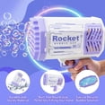 thumbnail image 4 of Bubble Gun Rocket Bubbles Machine with Lights/Bubble Solution, Bazooka 69 Holes Bubbles Machine Kids Toys for Boys Girls Age 3+ Years Old, 4 of 7
