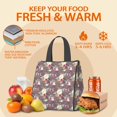 thumbnail image 5 of Pioneer Flower Floral Print Pattern Insulated Lunch Bag for Women & Adults,Large Portable Soft Cooler Lunch Bag,Thermal Food Storage Tote with Pearl Cotton,8.66L,8.75x5.75x9.5 Inch, 5 of 6