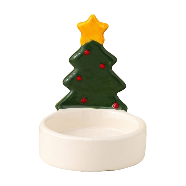 EGNMCR Christmas Gift Cartoons Candle Holders Festive Aromatherapy Candle Warmer For Home Decor Cute Desk Statue For Ambiance Ideal Birthday Holiday Present ceramic candle holder