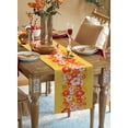 thumbnail image 3 of Table Runner Dresser Scarves 90 Inch Long, Tropical Blossom Flower Texture Linen Dining Table Runners Summer Floral Leaves on Yellow Tabletop Scarf for Wedding Holiday Party Kitchen, 3 of 7