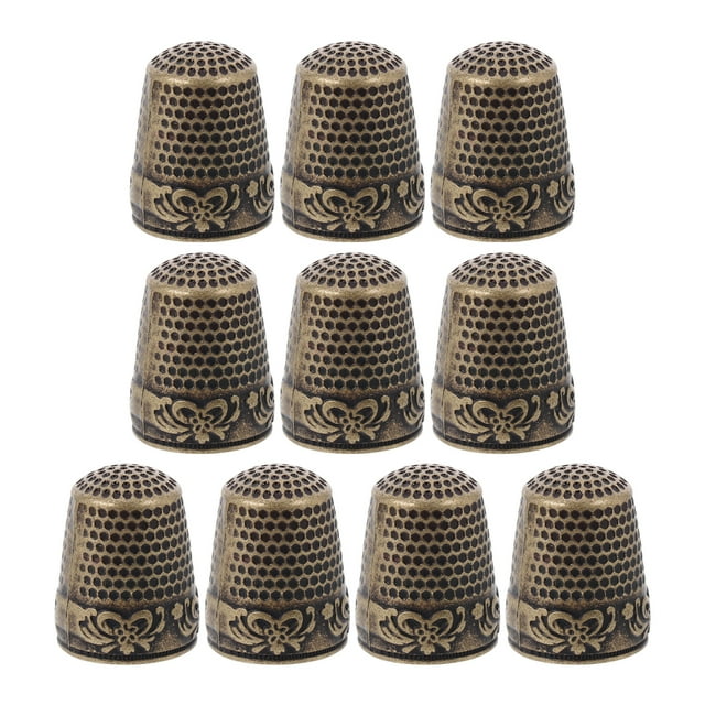 KAKOWELY Pointes de Bout de Doigt 10 Pcs Pointes de Quilting de Rechange Outil de Couture Diy Pointes Fournitures de Couture Protecteurs de Bout de Doigt Pointes de Couture Embossées