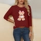 thumbnail image 5 of TaTaai Hoodies Shirts for Women Early Fall Long Sleeve Tops Vintage Graphic Outfits Tops Fashion Pullover Tees Gift, 5 of 6