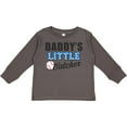 thumbnail image 3 of Inktastic Baseball Daddys Little Catcher Boys Long Sleeve Toddler T-Shirt, 3 of 5