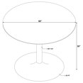 thumbnail image 5 of Miekor Furniture Raleigh White and Brass Pedestal Dining Table MK0715, 5 of 6