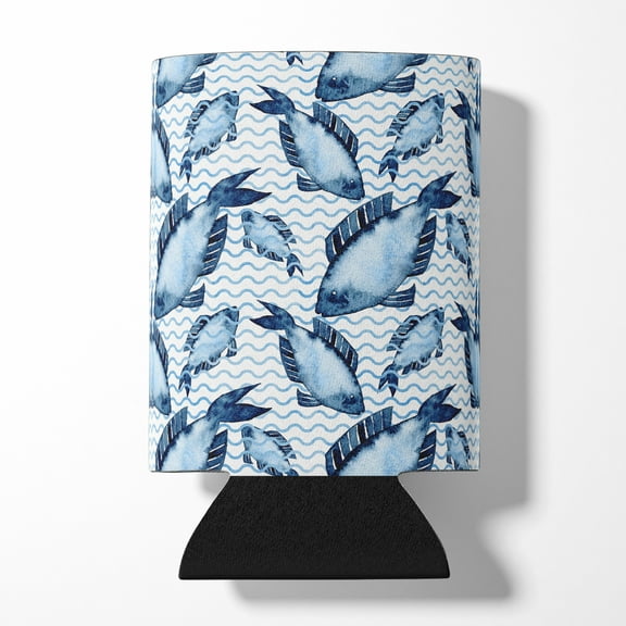 Beach Watercolor Fishes Can or Bottle Hugger