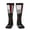 2 Black-2, variant on Women's Knee High Socks Firefighter Red Line Flag Thermal Soft Knee Long Socks