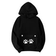 thumbnail image 6 of Levmjia Womens Hooded Sweatshirts Fashion Printed Round Neck Long Sleeve Casual Pullover Tops Work Home Soft Comfortable Breathable Holiday Everyday Wear, 6 of 7