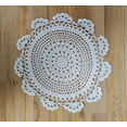 thumbnail image 2 of Fennco Styles Handmade Medallion Crochet Lace Round Cotton Placemat Doilies - 4 Pack, 2 of 3