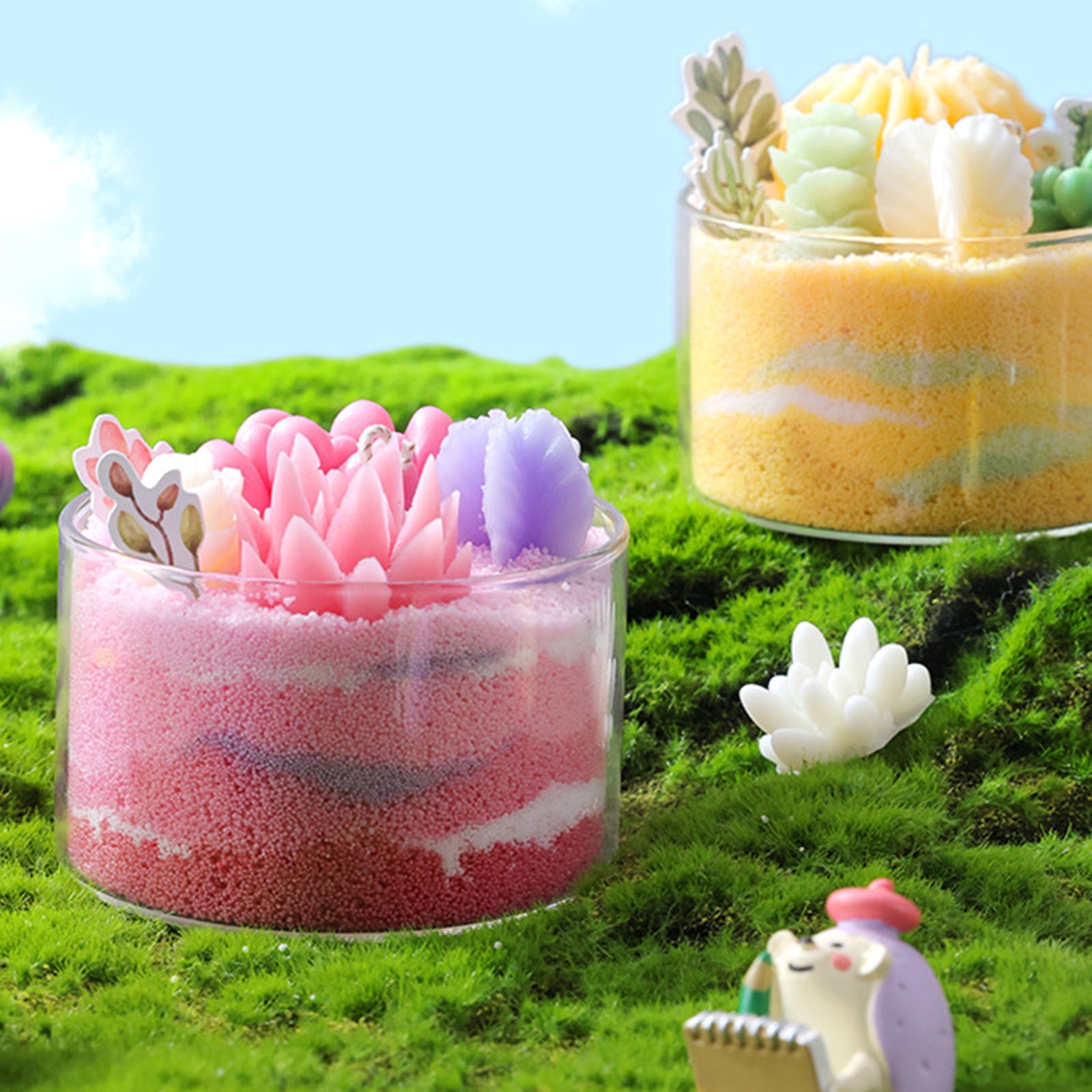 SPOORYYO DIY Sand Painting Candle, Aromatherapy Wax, Plant Based Material, Long Lasting Burning, Reusable Candle Making Kit