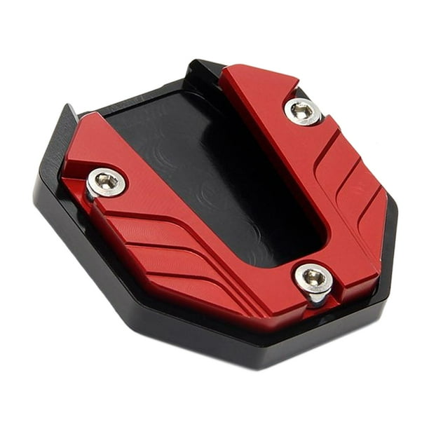 Almohadilla de extensión para pata de cabra de motocicleta, piezas de repuesto universales de estudio, fácil instalación Rojo