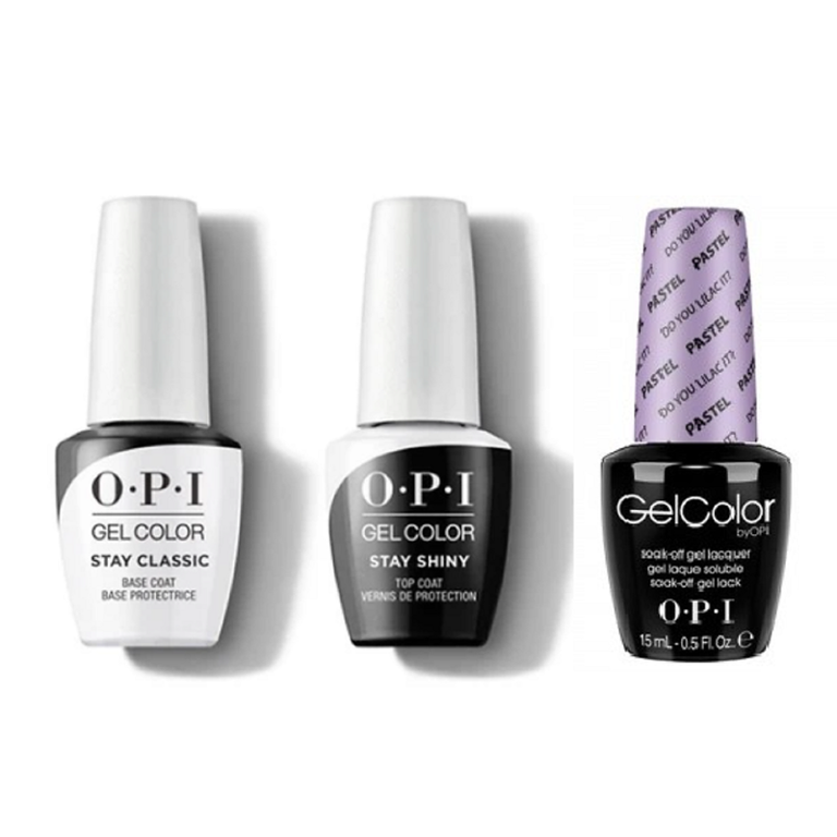 Nail GELCOLOR Combo 3 CT - Stay Classic Base, Shiny Top Do Lilac It? GC 102 - Walmart.com