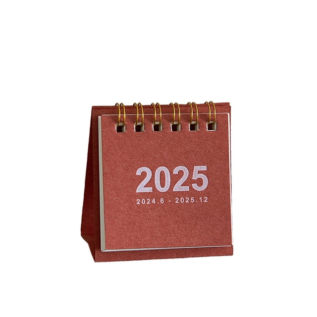 Calendario de Escritorio Pequeño 2025 Mini Calendario Calendario sin Imprimir Check In Planificador de Cuenta Regresiva Accesorios de Escritorio Mini Calendario de Escritorio