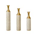 thumbnail image 5 of Aukfa Metal Decorative Tall Floor Vase,Set of 3 Large glazed Vases,24.41"/ 29.92"/33.46" H,Gold, 5 of 8