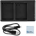 thumbnail image 1 of Dual Camera Battery Charger for Canon NB-10 Batteries & eCostConnection Microfiber Cloth, 1 of 3