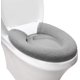thumbnail image 1 of Cubierta para asiento de inodoro, suave y más gruesa, calentador con broches fijos, paño elástico lavable de fibra para cubiertas de asiento de inodoro, fácil instalación y limpieza (gris), 1 of 7