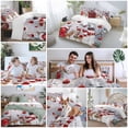 thumbnail image 5 of Winter Christmas Comforter Set Queen Size, Snowman Deer Red Christmas Balls Pine Trees Soft Bedding Set for Man Woman, 4 Pieces Duvet Cover Set with Fitted Sheet, 2 Pillowcases, 5 of 9