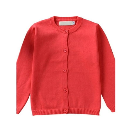 

Boys Girls Childrens School Sweatshirt Sweater Jumper Top Button Down Crew Neck