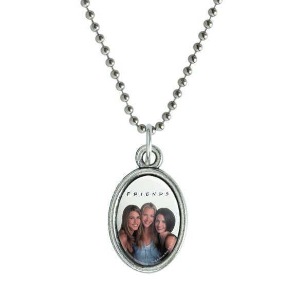 Friends The Girls Antiqued Oval Charm Pendant with Chain