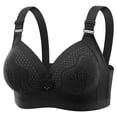 thumbnail image 2 of HOMBOM Full-Figure Womens Bras Unlined No Underwire Soft Cup Bras Wireless Gray Breathable Brassiere 44D, 2 of 5