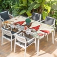 thumbnail image 2 of Gnomes Spring Floral Table Cloths for 4 Foot Rectangle Tables, Daisy Pastoral Flowers Watercolor Patio Waterproof Elastic Fitted Tablecloths, Washable Rectangular Table Cover for Camping, 2 of 8