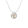 thumbnail image 2 of Delight Jewelry Rose Goldtone Crystal Initial - Y - Joy Ring Charm Necklace, 18", 2 of 4