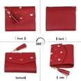 thumbnail image 3 of Xingzhi Multi-space Women S Purse Wear-proof Exquisite Craft Hand Wallet Tassel Multiple Card Slots Red 1Set, 3 of 6