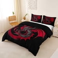 thumbnail image 2 of Metsweet Animal Dragon Duvet Cover King, Black Red Gray Wildlife King Bedding,Black Reversible,3 Pieces,1 Duvet Cover and 2 Pillowcases, 2 of 5