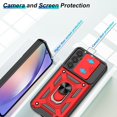thumbnail image 2 of for Samsung Galaxy A54 5G Case with Anti-Explosion Screen Protector, Heavy Duty Shockproof with 360° Rotation Metal Kickstand [Military Grade] Protective Case for Samsung A54 5G, Red, 2 of 14