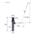 thumbnail image 5 of Wowow 8.6 in. x 2.13 in. x 1.25 in. Lift Rod Drain Assembly in Brushed Gold (2-Piece), 5 of 6