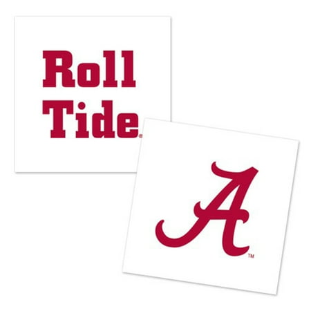 Alabama Crimson Tide Temporary Tattoos - Alabama Crimson Tide Temporary Tattoo - 4 Pack