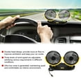 thumbnail image 4 of Ventilador de coche con doble cabezal USB, aire acondicionado portátil, ventilación automática, 12V, negro y amarillo Jadeshay  A, 4 of 8