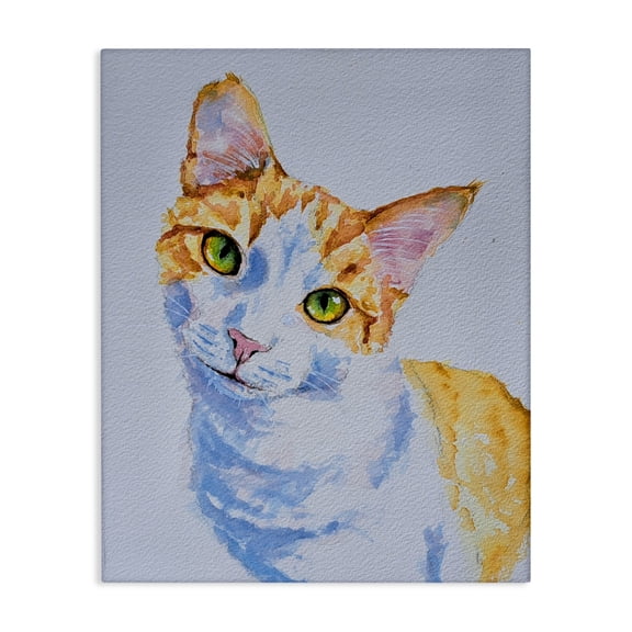 Stupell Industries Eclectic Gazing Orange Cat Portrait Canvas Art, 16 x 20, by Tatiana Roberts