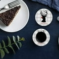 thumbnail image 5 of FMSHPON Merry Christmas Elk Set of 8 Round Coaster for Drinks, Absorbent Ceramic Stone Coasters Cup Mat with Cork Base for Home Kitchen Room Coffee Table Bar Decor, 5 of 5