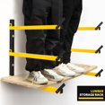 thumbnail image 4 of Lumber Storage Rack Folding Wood Storage Racks WallMounted Metal Racks for Storage with Level Heavy Duty Garage Wood Organizer for Woodworking Shop Indoor & Outdoor Use pairs Yellow, 4 of 7