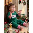 thumbnail image 6 of Cenuakty Baby Boy Christmas Romper Embroidery Long Sleeve Crew Neck Bodysuit, 6 of 9