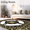 thumbnail image 2 of ODIKA 3x5 Machine Washable Non-Slip Area Rug, Intricate Showcasing Gold Filigree and Flowing Vinework Arrangement Ultra Soft Rug, None, 665795, 2 of 7