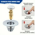 thumbnail image 3 of Universal Bathroom Sink Stopper Wash Basin Core Pop Up Bathroom Sink Plug Press, 3 of 5
