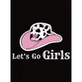 thumbnail image 2 of Playera de manga corta para mujer, estampado en color sólido, cuello redondo, estilo casual, para verano, estilo casualCowgirl Hat & Slogan Print Casual T-Shirt for Women, Polyester with Spandex Ble, 2 of 6