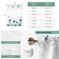 thumbnail image 6 of Navy Blue Floral Balloon Curtains 63 Inch Length for Living Room/Bedroom, Watercolor Eucalyptus Leaves Butterfly Rod Pocket Privacy Door Curtains Decorative Tie Up Shade for Window 52"x63", 6 of 8