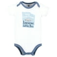 thumbnail image 3 of Hudson Baby Infant Boy Cotton Bodysuits, Jawsome Little Bro, 0-3 Months, 3 of 3