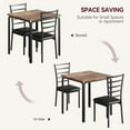 thumbnail image 5 of Dining Table for 2, Small Square kitchen Dining Tables Set,Space Saving Wood Accent Furniture for Apartment,Home Office, Brown, 5 of 6