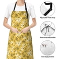 thumbnail image 6 of Lsque Flower Waterproof Apron Chef Aprons for Men Heavy Duty Chemical Work Apron Extra Long Grilling Aprons with Adjustable Bib Apron, 6 of 9