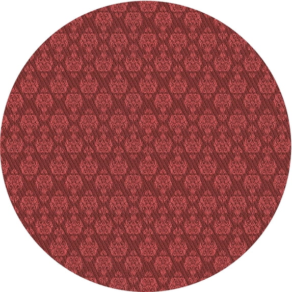 Ahgly Company Machine Washable Indoor Square Transitional Lava Red Area Rugs, 3' Square