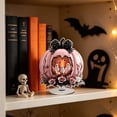 thumbnail image 3 of Gumesh Halloween Decoration Acrylic Pink Pumpkin Sign Pumpkin Table Decor 4 Inch Happy Halloween Desktop Ornament for Farmhouse Home Living Room Holiday Decor, 3 of 7