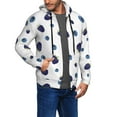thumbnail image 3 of Zip Up Hoodies for Men - Blueberry Print berries Long Sleeve Comfrt Men'S Fashion Hoodies & Sweatshirts, Jackets for Men Hoodies Pullover Clothing Clothes with Pouch, 3 of 5