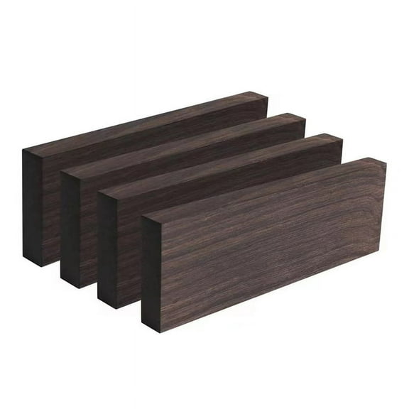 4PCS Unfinished Ebony Wood Blank Board for DIY Guitar Accessories Electric Guitar Guitar Music Guitarist 120x40x10mm