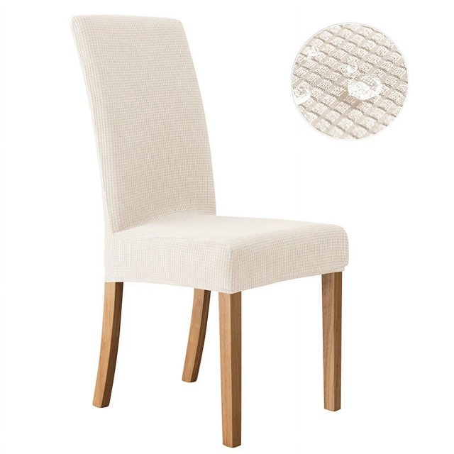 Beige-4 Piezas Fundas para Sillas, Fundas para Sillas de Comedor Elásticas Protector de Silla Moderno Extraíble Lavable para Decoración de Banquetes de Bodas de Oficina oso de fresa Electrónica