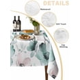 thumbnail image 2 of Vintage Teal Table Cloth 52x70 Inch Rectangle, Pink Floral Watercolor Blossom Flowers Abstract Waterproof Tablecloth Washable Table Cover for Party Picnic Dinner Decor, 2 of 9