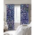 thumbnail image 2 of Blackout Curtains for Bedroom, Purple Blue Teal Butterfly Room Darkening Window Drapes for Living Room, Modern Abstract Art Thermal Insulated Grommet Curtains, 52x72 inch, 2 Panels, 2 of 9