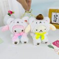 thumbnail image 2 of Sanrio - Muñeco de peluche de oso blanco de invierno para travestismo, Kuromi, Melody, Yugui, llavero con colgante de coche, bonito colgante de muñeca, regalo para niñas, 2 of 5